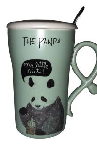 Кружка з кришкою і ложкою Great Coffee  Ведмідь 350 мл