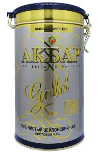 Чай Akbar Gold черный 450 г в металлической банке (54128)