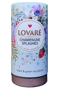 Чай Lovare Бризки Шампанського чорний з зеленим з ароматом суниці  80 г (1410)