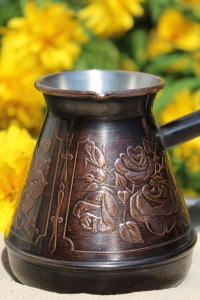 Турка мідна  Great Coffee Троянда 400 мл  (1360)