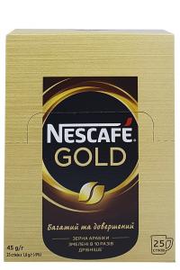Кофе Nescafe Gold растворимый с добавлением молотого в стиках 25 х 2 г (498)
