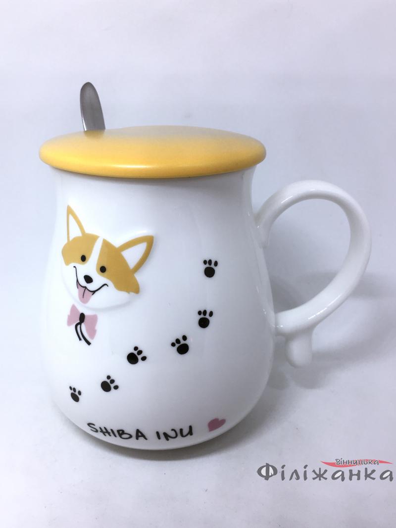 Кружка c крышкой и ложкой Great Coffee  Фокси 400 мл (52591)