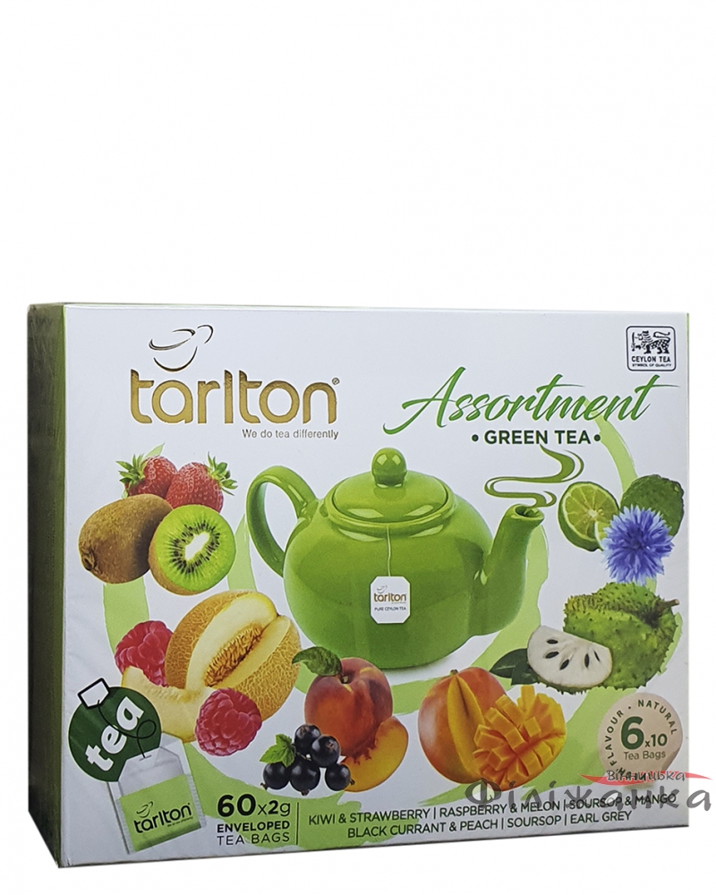 Чай Tarlton зелений Assortment Green Tea 60 шт х 2 г (56147)