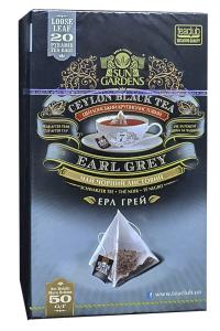 Чай Sun Gardens Earl Grey черный с бергамотом в пакетиках-пирамидках 20 х 2,5 г (1005)