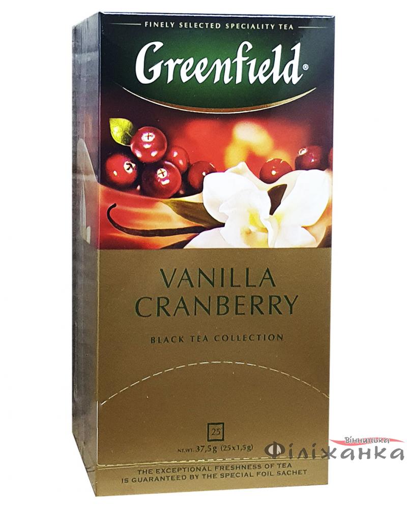 Чай Greenfield Wanilla Cranberry чорний з ароматом журавлини і ванілі в пакетиках 25 шт х 1,5 г (693)