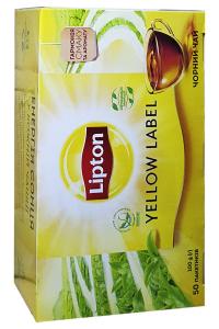 Чай Lipton Yellow Label Tea чорний в пакетиках 50 шт х 2 г  (940)