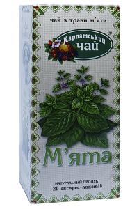 Карпатский чай Мята в пакетиках 20 шт х 1 г (1397)