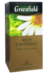 Чай Greenfield Rich Camomile трав'яний з ромашкою, яблуком і корицею в пакетиках 25 шт х 1,5 г (694)