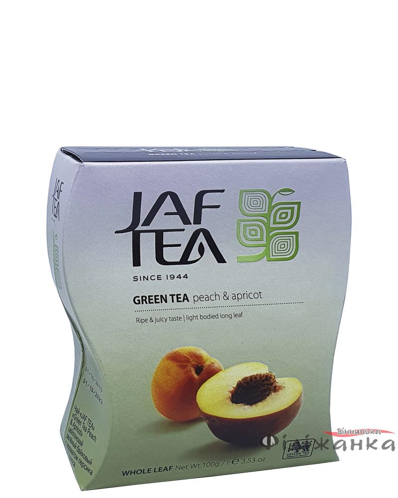 Чай Jaf Tea peach & apricot зелений з ароматом персика та абрикоса 100 г (53075)
