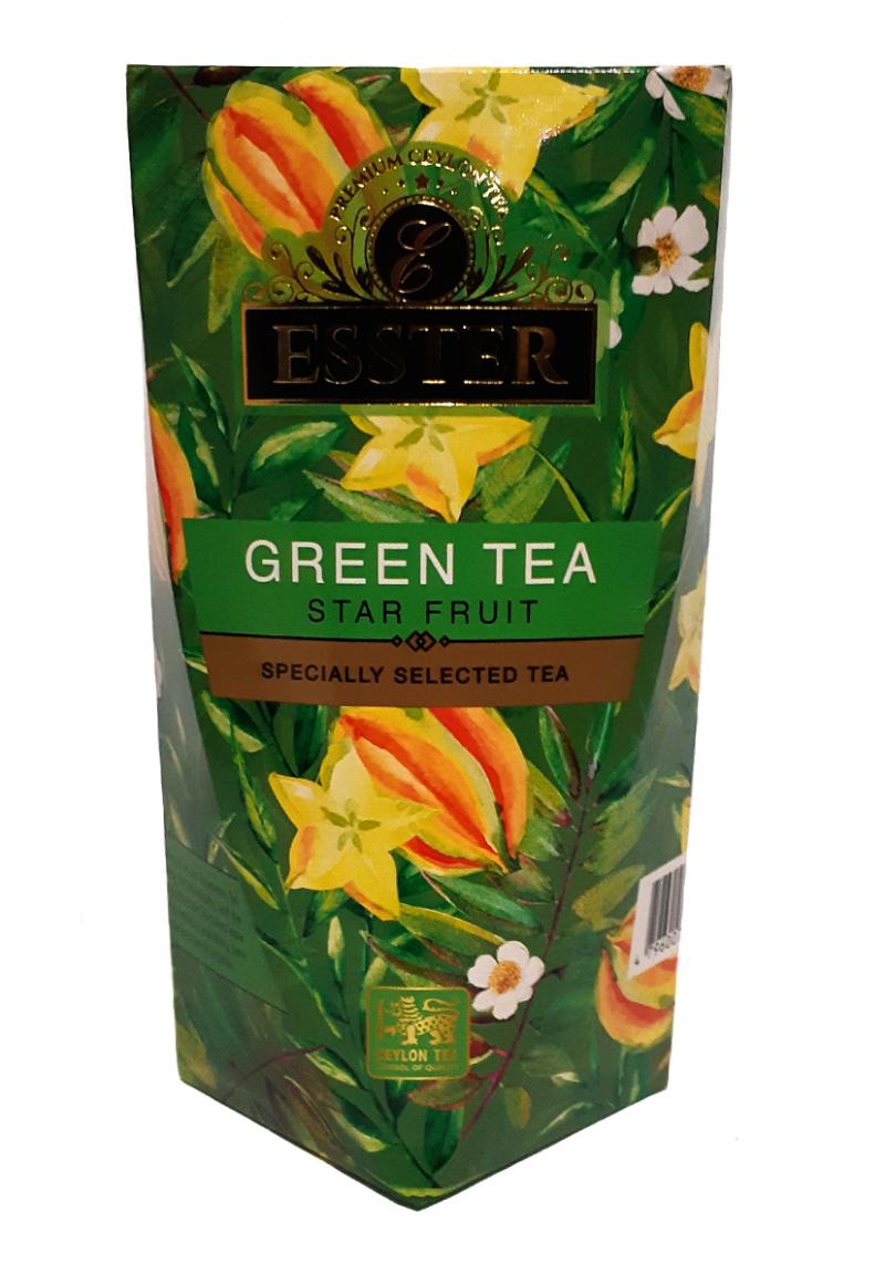 Чай Esster Green Tea Star Fruit зелений з карамболем 100 г (53425)