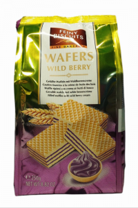 Feiny Biscuits Вафлі з начинкою лісових ягід 250г (59960)