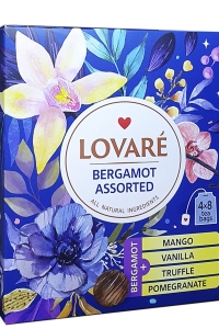 Чай Lovare Бергамот ассорти черный в наборе 4*8 пак 64 г (56358)