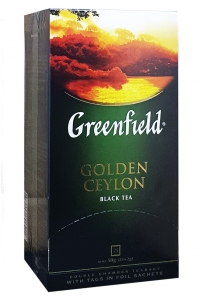 Чай Greenfield Golden Ceylon чорний в пакетиках 25 шт х 2 г (706)