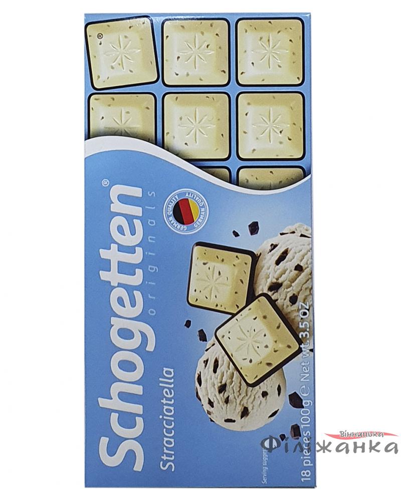 Шоколад белый с темным с обжаренными кусочками зерен какао Schogetten Stracciatella 100 г (52204)