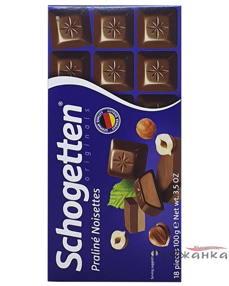 Шоколад молочний з начинкою з нуги Schogetten Praline Noisettes 100 г (54540)