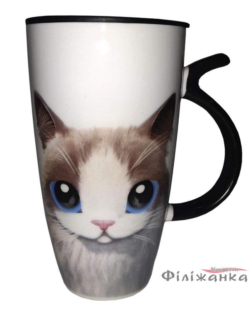 Кружка с крышкой-поилкой Great Coffee  Ультра-кот 600 мл (54394)