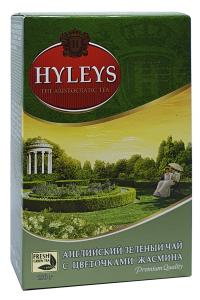 Чай зелений з жасмином Hyleys Англійський  зелений чай з квітками жасмина 100 г  (665)