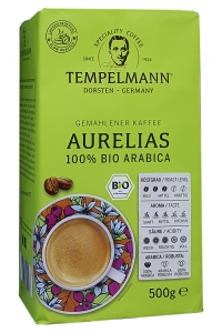 Кава Tempelmann Aurelias 100% біо арабіка мелена 500 г (56525)