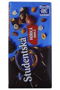 Шоколад Studentska Horka Чорний з арахісом родзинками і желе 180 г (52346)