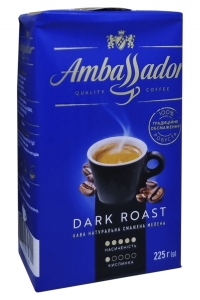 Кава Ambassador DARK ROAST мелена 225г (56881)