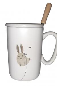 Кружка з кришкою і ложкою Great Coffee  Лавлі 350 мл  (54376)