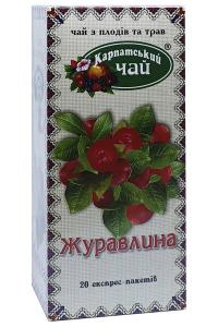 Карпатський чай Журавлина в пакетиках 20 шт х 2 г (54264)