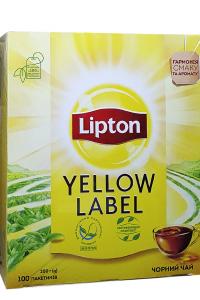 Чай Lipton Yellow Label Tea черный в пакетиках 100 шт х 2 г (942)