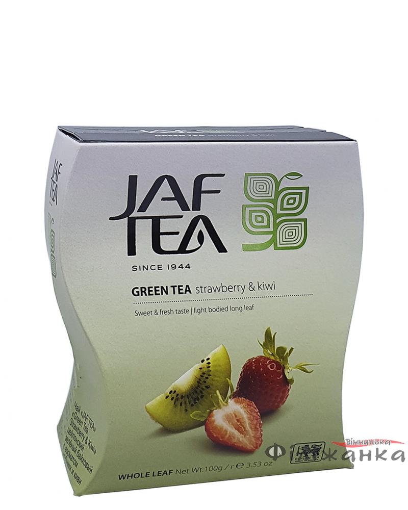 Чай Jaf Tea strawberry & kiwi зелений з ароматом полуниці та ківі 100 г (1177)