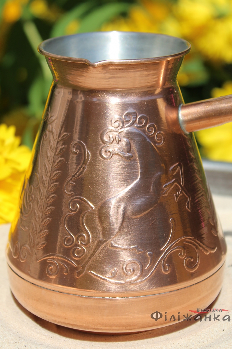Турка медная Great Coffee Лошадь 500 мл Золото (54827)