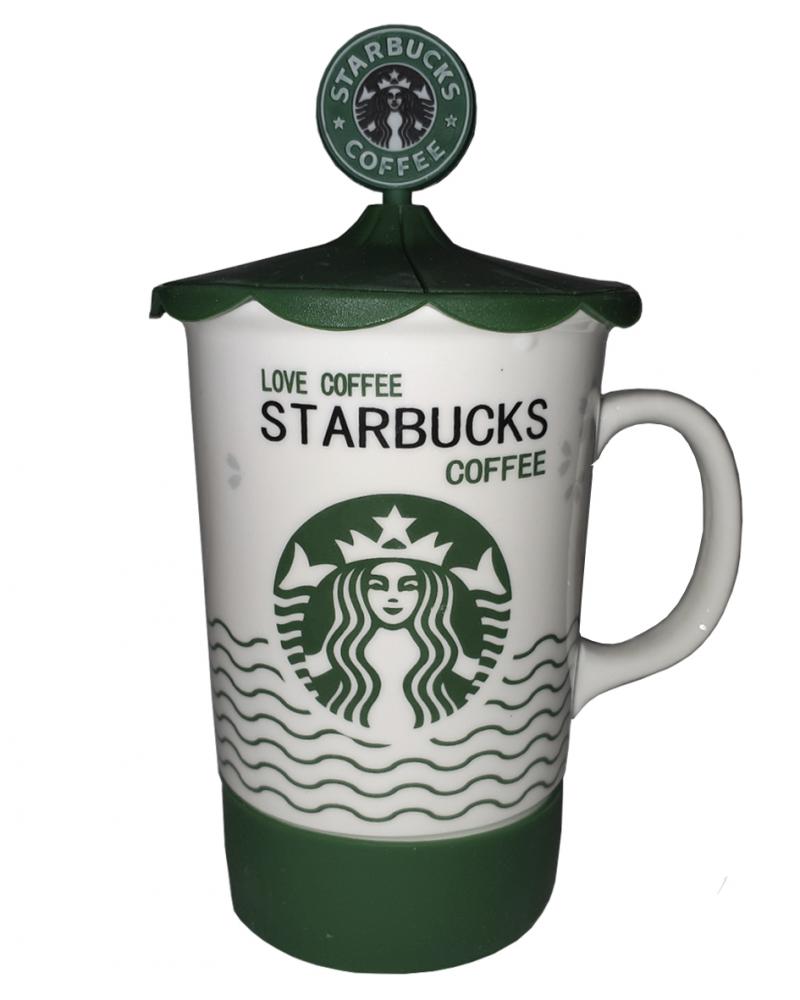 Кружка с крышкой Great Coffee  Звездный бакс Карусель 300 мл (52600)
