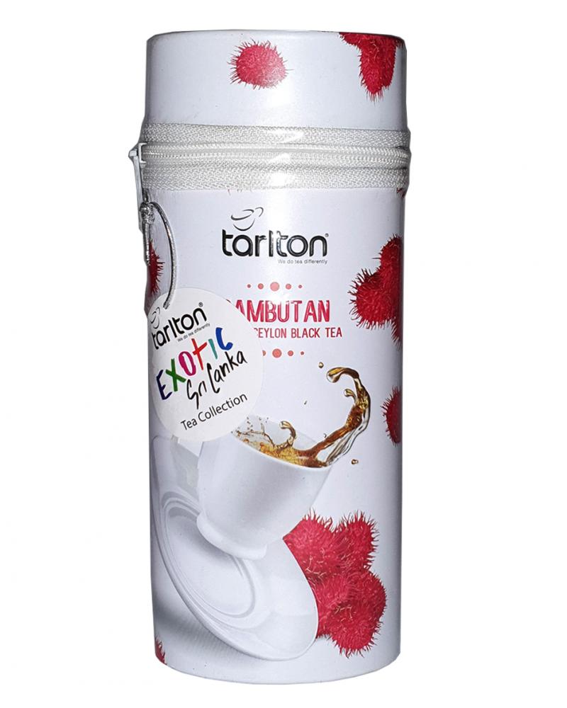 Чай черный Tarlton Rambutan с кусочками ананаса 75 г ж/б с замком-молнией (54077)