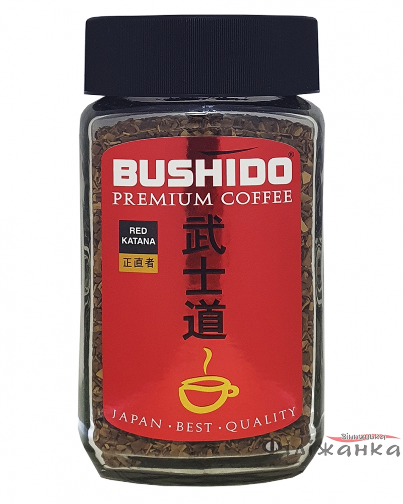Кофе Bushido Red Katana растворимый 100 г в стеклянной банке (421)