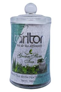 Чай зеленый с кусочками яблок, специями и лепестками цветов Tarlton Green Slim Tea Слим 160 г  (52879)