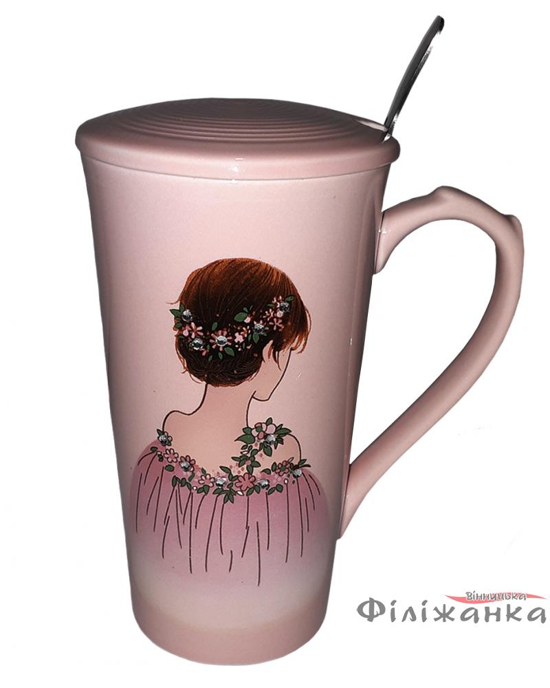 Кружка з кришкою і ложкою Great Coffee  Міледі 350 мл (54404)