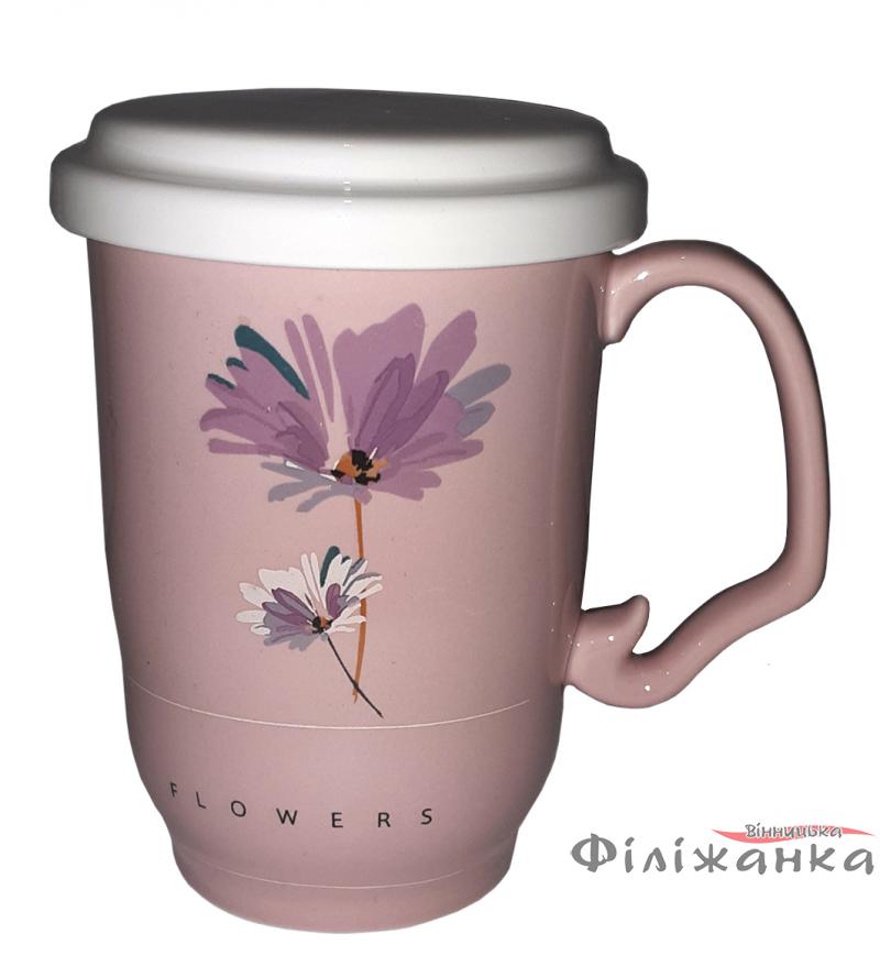 Кружка с керамическим ситом Great Coffee  Ароматный чай 450 мл  (53000)