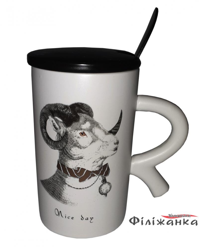 Кружка з кришкою і ложкою Great Coffee Англійська казка 300 мл (54552)