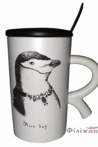 Кружка з кришкою і ложкою Great Coffee Англійська казка 300 мл (54550)