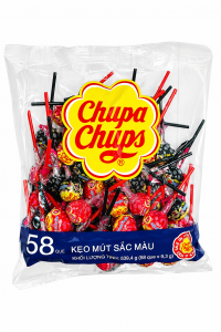 Льодяник на паличці Chupa Chups кола-полуниця 58 шт*9,3г (55833)