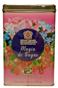 Чай Hyleys Berry Magic Ягодная Магия зеленый байховый крупнолистовой с добавлением ягод в металлической банке 400 г (60270)