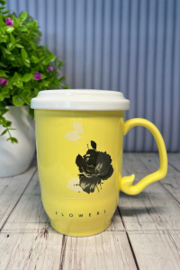 Кружка с керамическим ситом Great Coffee  Ароматный чай 450 мл  (55572)