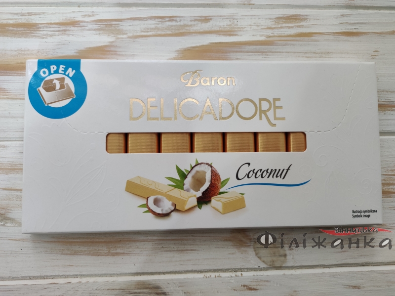 Шоколад DELICADORE Baron Кокос 200г (52197)