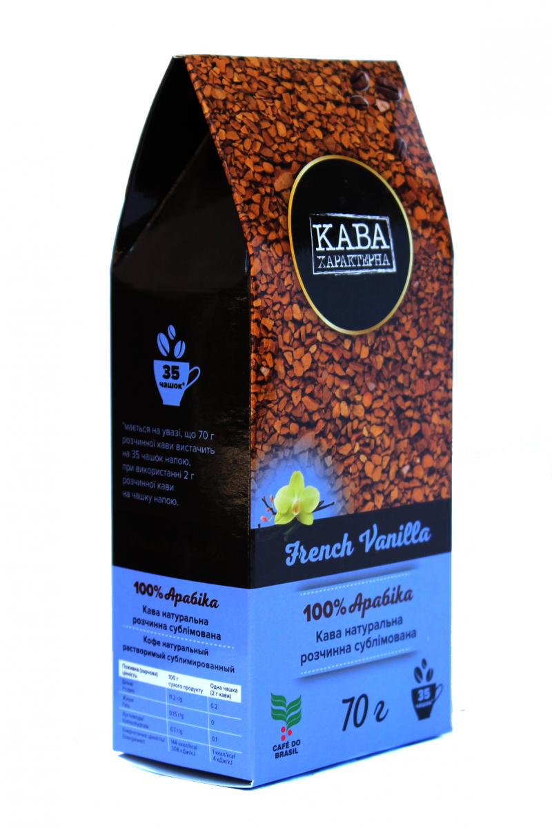 Кофе растворимый Кава Характерна French Vanilla с ароматом французской ванили 70 г (52491)
