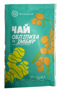 Чай Ascania концентрований Обліпиха та Імбир з натуральним медом 12 шт/уп (60960)