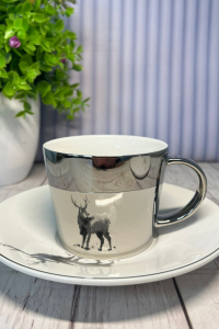 Чашка с блюдцем Зеркальний олень 250мл  О8030-87 (57975)