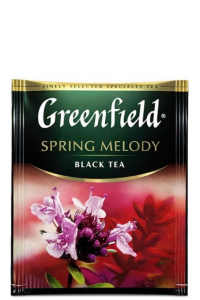 Чай Greenfield Spring Melody (HoReCo) чорний з духмяними травами та фруктовим ароматом 100 пакетиків*1.5 г (712)