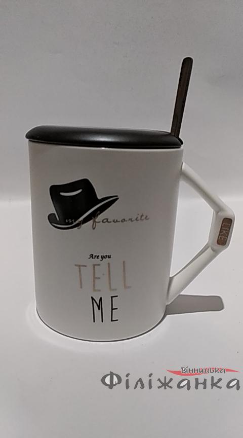 Кружка c крышкой и ложкой Great Coffee Fashion 370 мл (54421)