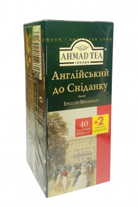 Чай Ahmad English Breakfast Англійський Сніданок чорний 40 пакетиків (56979)