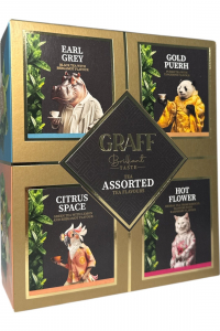 Чай Graff чорний та зелений Асорті чайних смаків 32 пак по 1,5 г (61034)