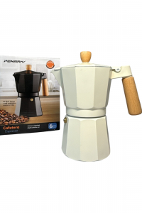 Гейзерна кавоварка Бергамо біла 300 мл 6 чашок (60982)