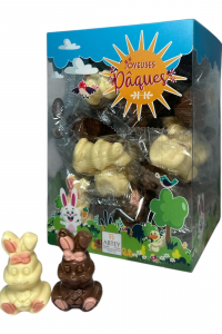 Цукерки ABTEY Joyeuses Pagues із молочно-білого шоколаду Великодні зайчики 42 шт 420 г (61104)